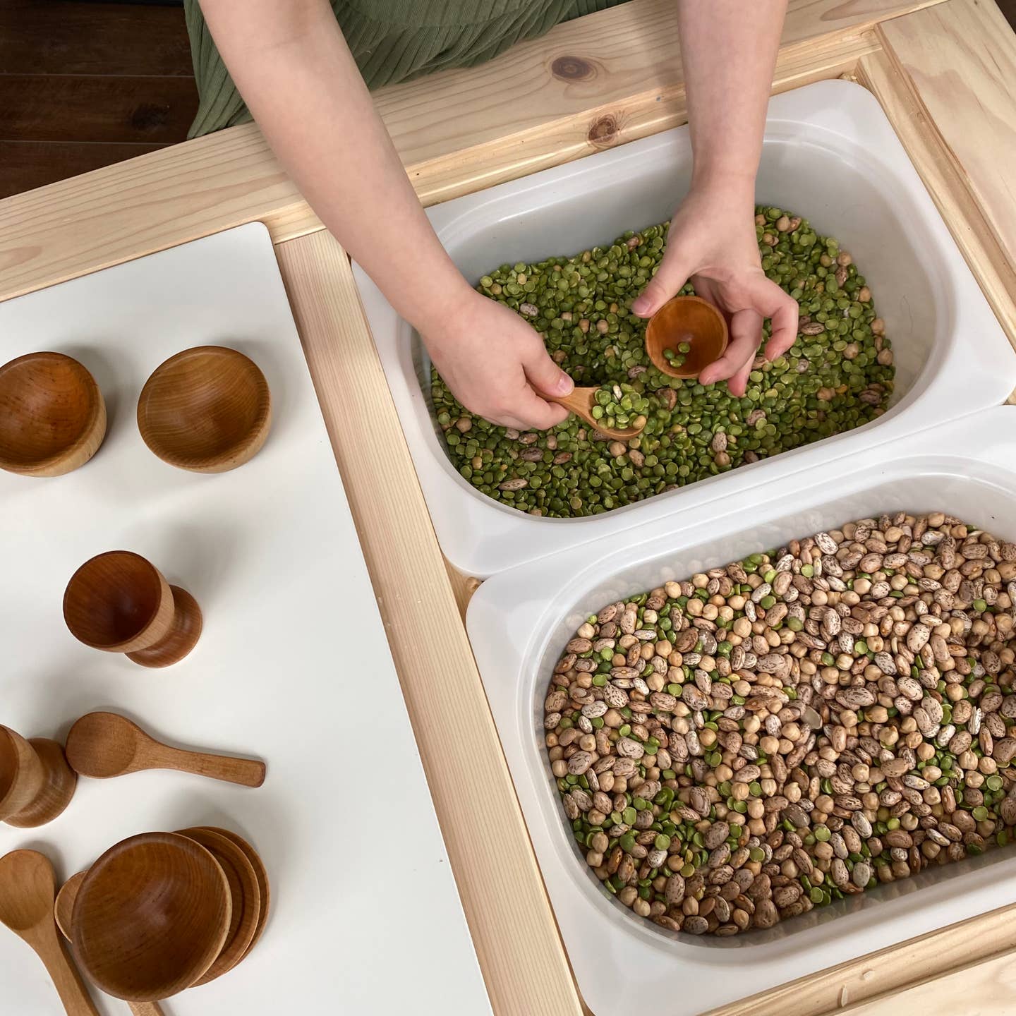 Montessori Waldorf Wooden Pretend Play Dish Set