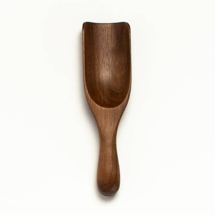5" Small Walnut Wood Scoop - Kitchen Serving Utensil