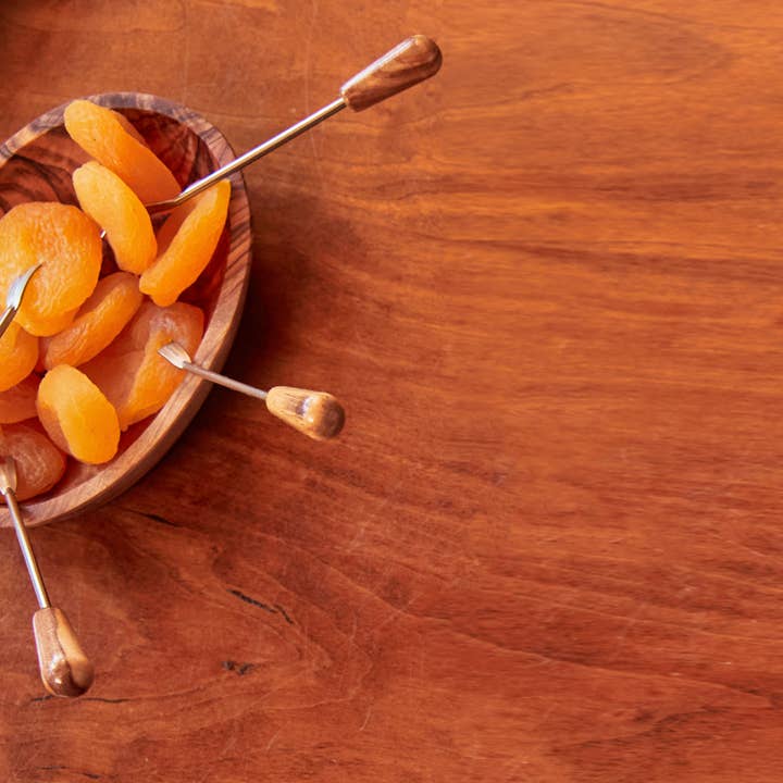 Italian Olivewood Aperitivo Forks - Set of 6 Forks