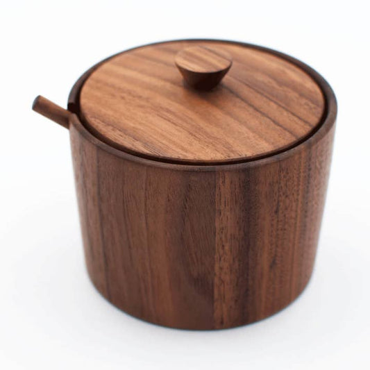 Walnut Wood Salt Cellar - Handmade Kitchen Utensil