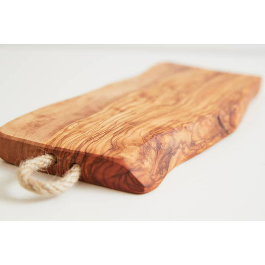 Italian Olivewood Charcuterie and Cheese Board - Rope Handle