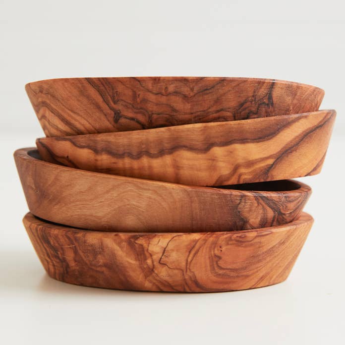 Italian Olivewood Aperitivo Bowls - Set of 4