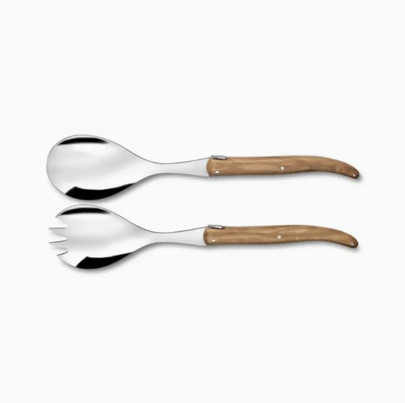 Laguiole ® Salad Server Set, Olive wood Handle
