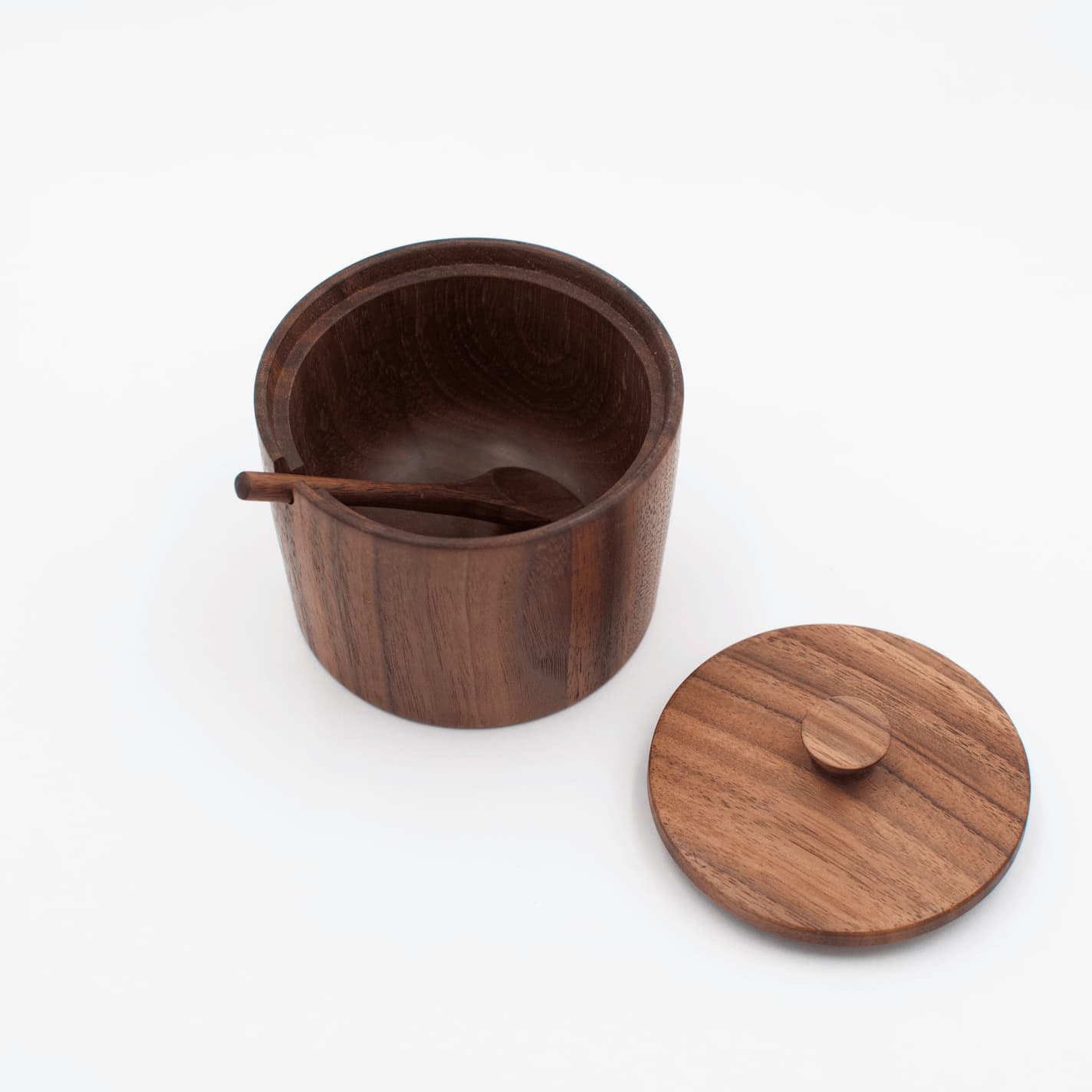 Walnut Wood Salt Cellar - Handmade Kitchen Utensil