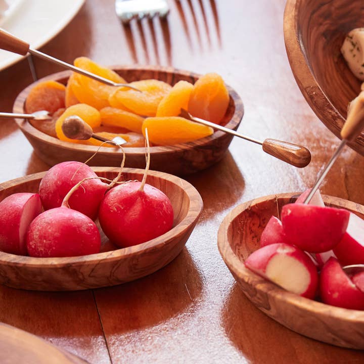 Italian Olivewood Aperitivo Bowls - Set of 4