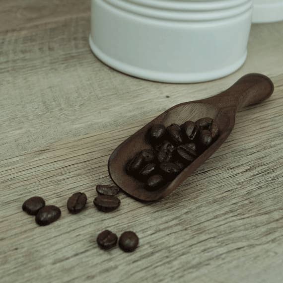 5" Small Walnut Wood Scoop - Kitchen Serving Utensil